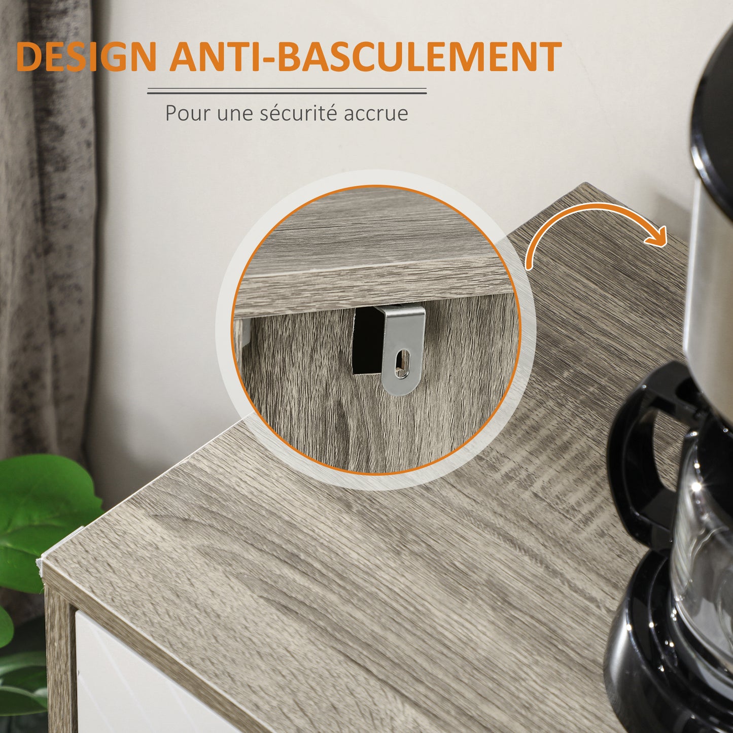 Dressoir – Opbergkast – Buffetkast – Ladekast – Kast – Laagstaand – Melaminehout – 120x35x77,4 cm – Chevron Deuren – Verstelbare Planken