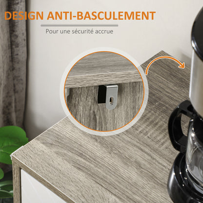 Dressoir – Opbergkast – Buffetkast – Ladekast – Kast – Laagstaand – Melaminehout – 120x35x77,4 cm – Chevron Deuren – Verstelbare Planken