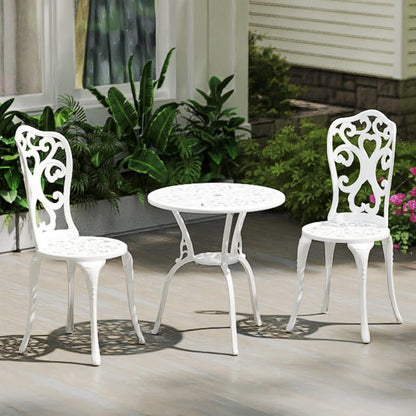 3-delige Bistro Set – Tuinset – Terrasmeubilair – Balkonset – Buitenmeubilair – Weerbestendig Gietaluminium – Parasoluitsparing