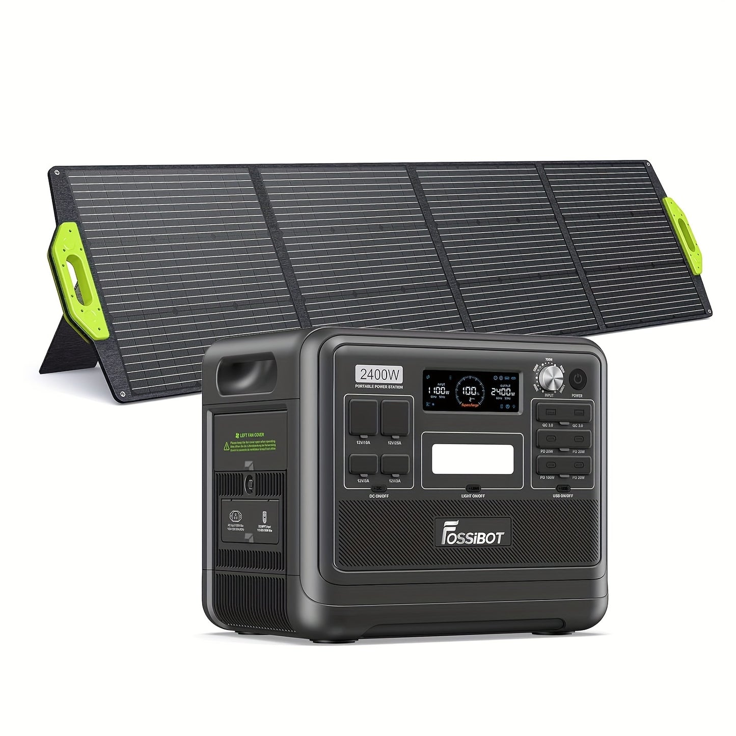 Powerstation – Zonnegenerator – Draagbare Accu – Noodstroomvoorziening – Camping Generator – 2048Wh Capaciteit – 2400W 1,5 uur Snelladen