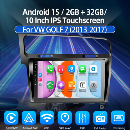 Autoradio – Navigatiesysteem – Multimedia Speler – Head Unit – Touchscreen Radio – 10 Inch IPS Scherm – Android 15 Systeem – Bluetooth & Wifi Connectivity