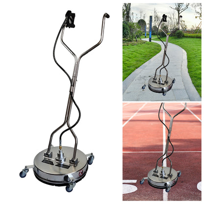 Hogedruk Oppervlakte Reiniger – Terrasreiniger – Zwembadreiniger – Opritreiniger – Schoolpleinreiniger – Roestvrijstalen Behuizing – 4500 PSI Krachtige Reiniging – 4 Universele Wielen – Professioneel & Duurzaam – Modern Variant