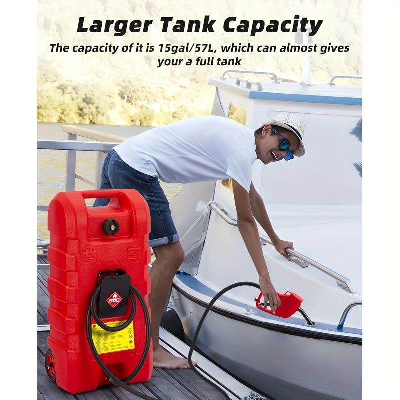 Brandstoftank – Brandstofcontainer – Dieseltank – Mobiele Tank – 56,78 Liter – Duurzaam Polyethyleen Met Wielen
