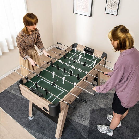 Voetbaltafel – Tafelvoetbalspel – Kickertafel – Speltafel – Biljarttafel – 2 Balls en 26 Kickers – Verstelbare Poten