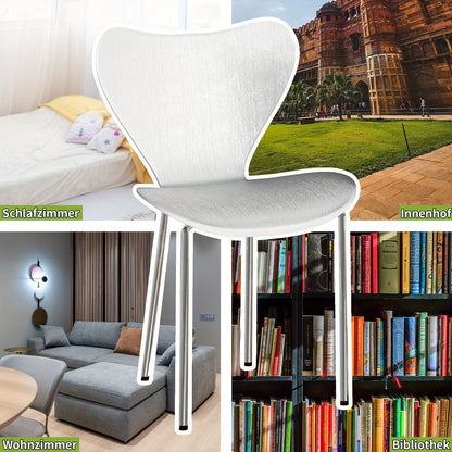 Set van 4 Stapelbare Eetkamerstoelen – Plastic Keuken- en Woonkamerstoelen van Polypropyleen – Zwart, Duurzaam en Modern