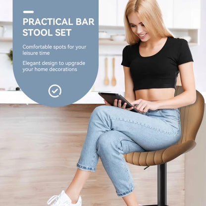 Barkrukken – Barstoelen – Krukken – Hoge Stoelen – Zwarte Barkrukken – Verstelbaar – 360° Draaibaar – Kunstleer Zitting – Metaal Frame