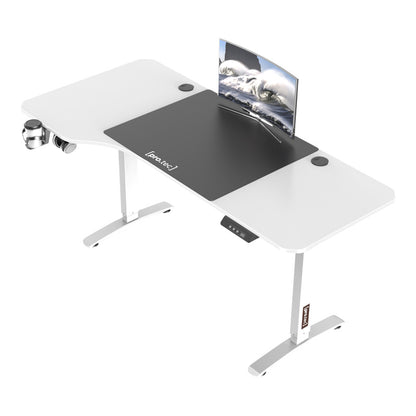 Hoogteverstelbaar Bureau – Zit Sta Bureau – Elektrisch Bureau – Verstelbaar Werkblad – Gaming Bureau – Met Geheugenfunctie – 160x75 cm MDF Walnoot – Draagkracht 80 kg Mat Zwart