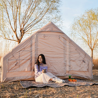Opblaasbare Tent – Kampeertent – Familietent – Lucht Tent – Glamping Tent – 6 Persoons – Polyester met TPU Coating – Eenvoudig Opzetten