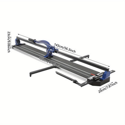 InSyoForeverEC 1pc Manual Tile Cutter - 60cm/80cm/100cm/120cm, Blue & Black, Heavy-Duty Metal Blade for Precise Tile Cutting, DIY & Professional Use, Construction Tool, Robust Tool Design, Durable Construction
