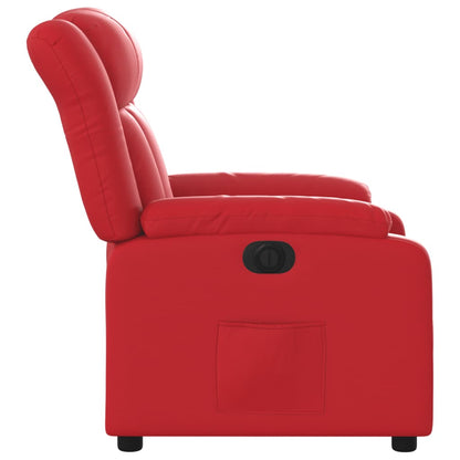 Elektrische Relaxstoel – Elektrische Relaxfauteuil – Elektrische TV-Stoel – Elektrische Ligstoel – Elektrische Massagestoel – Rood Kunstleer – Verstelbaar Tot 135°