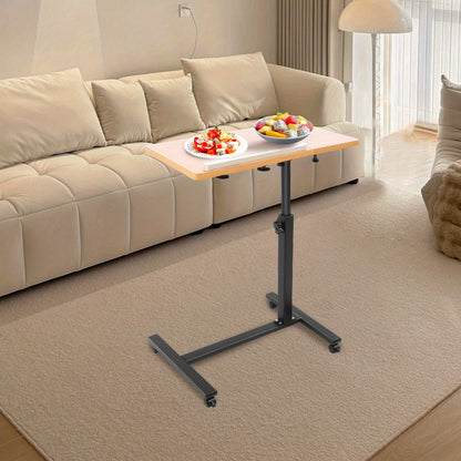 Laptoptafel – Bedtafel – Schoottafel – Laptopstandaard – Werktafel – Verstelbaar in Hoogte – Robuust Met 60x34,5 cm Werkblad – 4 Lockbare Wieltjes