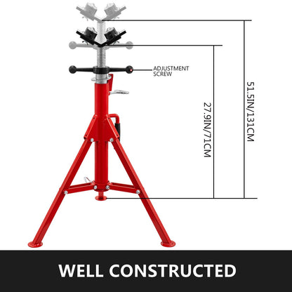Pijpensteun – Buizensteun – Buisdrager – Stut – Steunbock – Verstelbare Hoogte 71-132 cm – Draagvermogen Tot 1130 kg