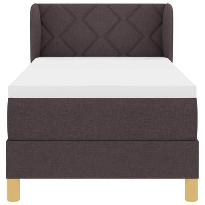 Boxspring – Bed – Slaapbed – Eenpersoonsbed – Matras – Donkerbruin – 80x200 cm – Foamlaag – Individuele Pocketveren