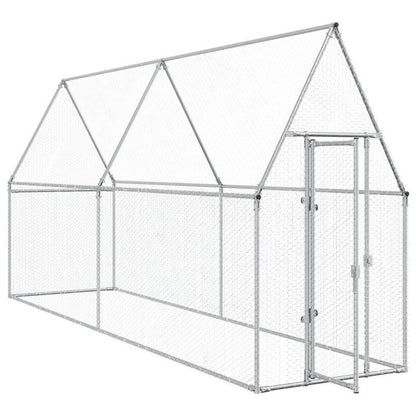 Kippenren – Kippenhok – Hennenhok – Kipren – Kippenkooi – Gegalvaniseerd Staal – 400x100x190 cm – Goede Ventilatie – Weerbestendig