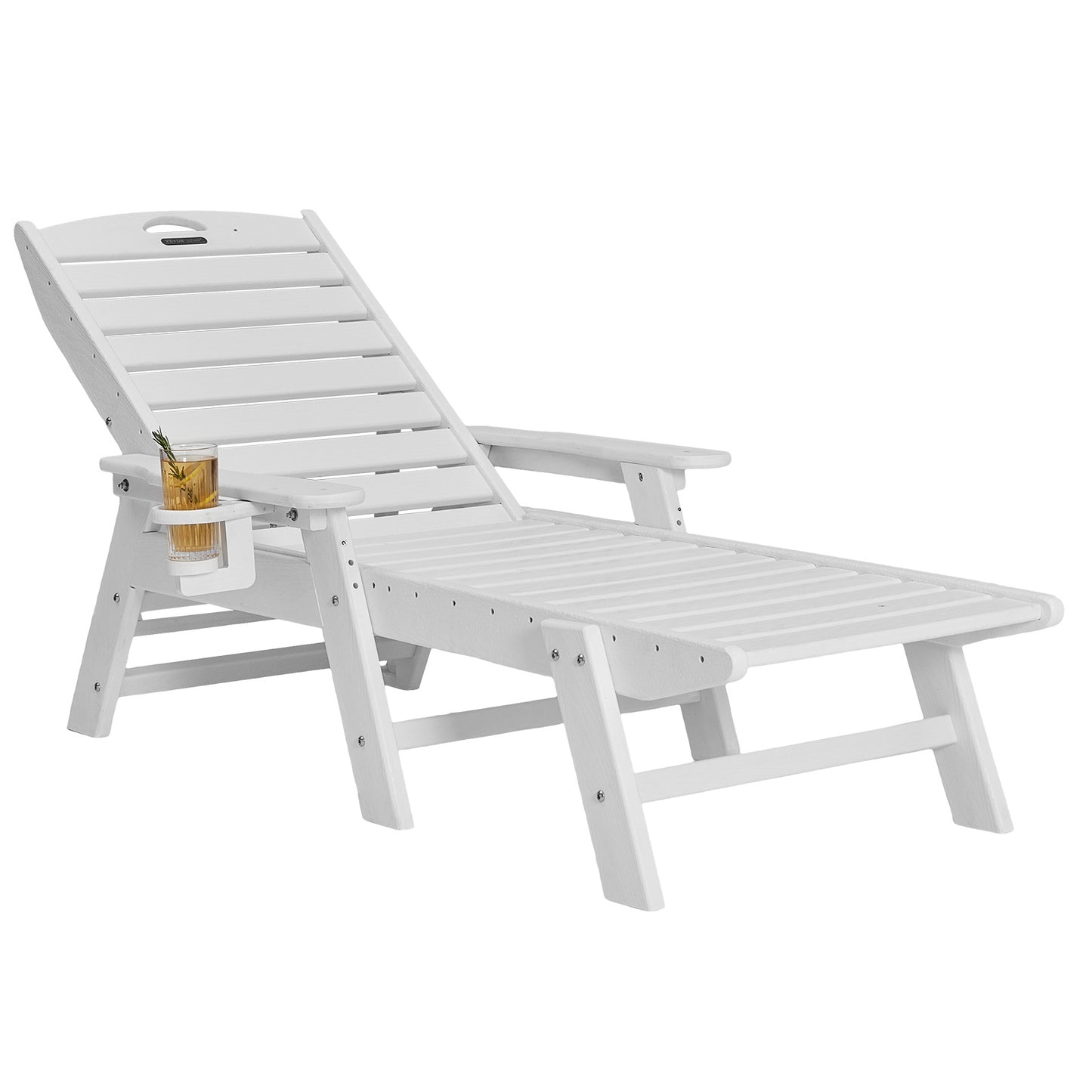 Ligstoel – Chaise Lounge – Tuinstoel – Ligbed – Loungestoel – Weerbestendig HDPE – 6 Instelbare Standen & 181 kg Draagvermogen