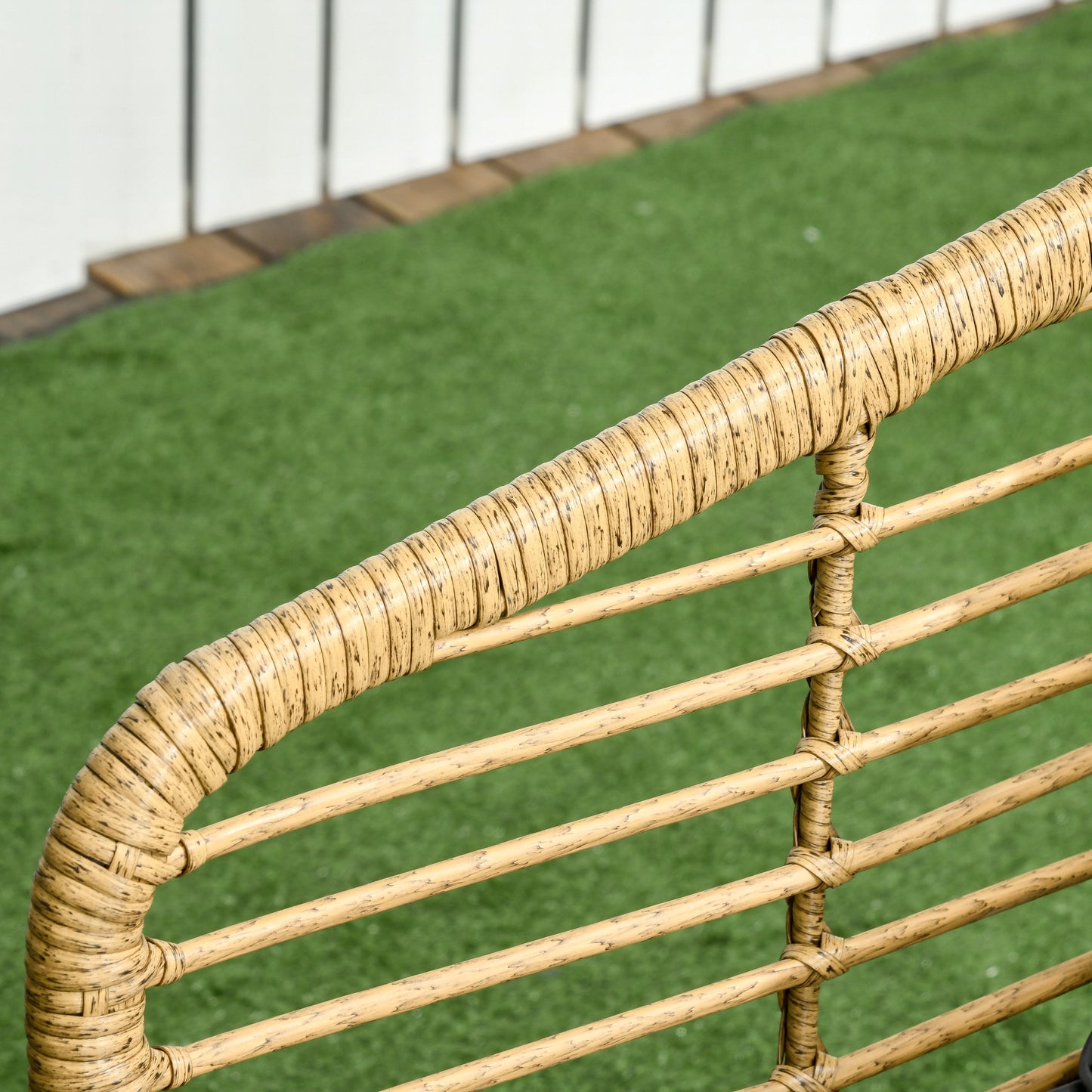 Loungeset Buiten – Tuinmeubel Set – Loungeset Balkon – Tuinbank Met Fauteuils – Zandkleur Met Donkergrijs Kussens – Weerbestendig Met Metalen Frame – Comfortabele Afneembare Kussens