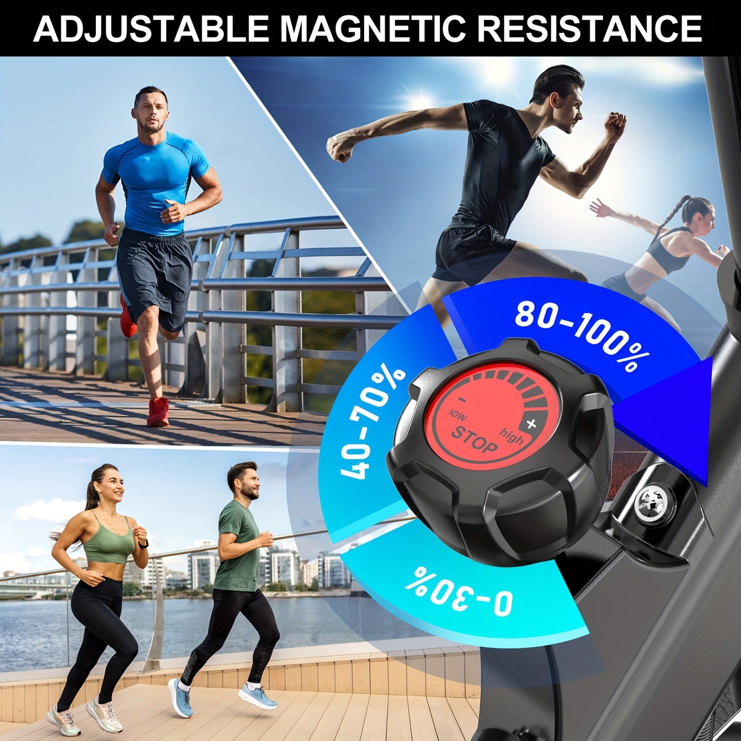 Magnetische Riemaandrijving – Fitness Aandrijving – Belt Drive – Loopband Riemaandrijving – Hometrainer Aandrijving – Zwart-Wit Design – Stil En Duurzaam – Robuust Ijzeren Frame