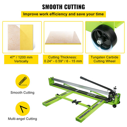 Tegelknipper – Tegelsnijder – Tegelsnijmachine – Handmatige Tegelknipper – Keramische Tegelknipper – Stalen Frame – Lasergeleider & Extra Snijwieltje