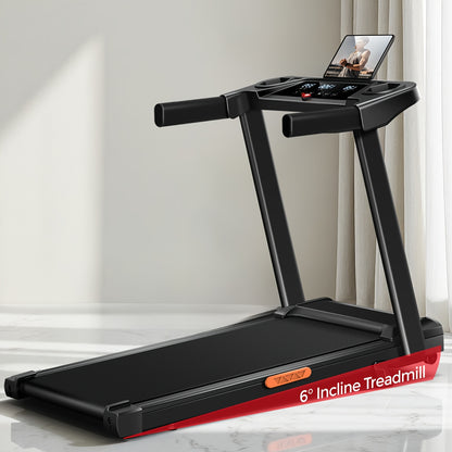 Loopband – Hardloopband – Fitnessband – Trainingsband – Opvouwbare Loopband – Verstelbare Hellingshoek 6% – Triple Touchscreen Display – Compact & Draagbaar Design