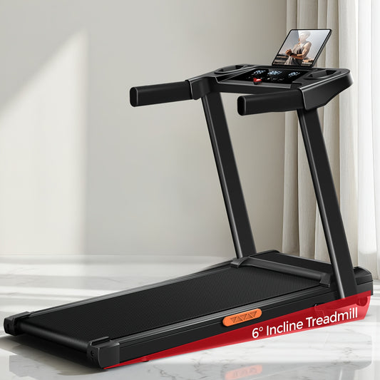 Loopband – Hardloopband – Fitnessband – Trainingsband – Opvouwbare Loopband – Verstelbare Hellingshoek 6% – Triple Touchscreen Display – Compact & Draagbaar Design