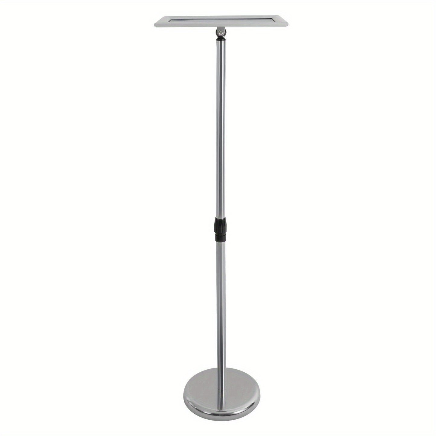 Folderhouder – Brochurehouder – Folderrek – Reclamehouder – Display – Verstelbare Hoogte 80-130 cm – RVS en PVC