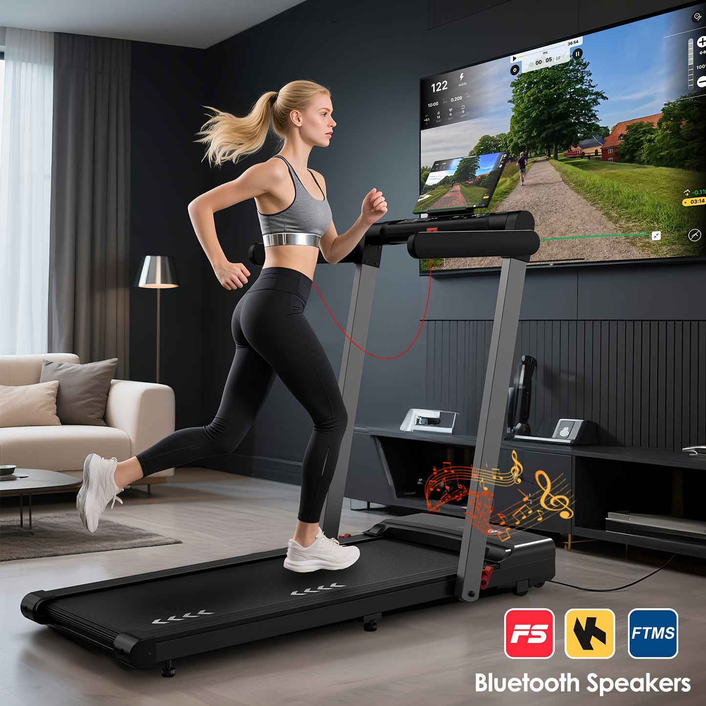 Loopband – Treadmill – Walking Pad – Fitnessapparaat – Hardloopmachine – 3-in-1 Treadmill – 2,5 PK Motor – Bluetooth & App Bediening