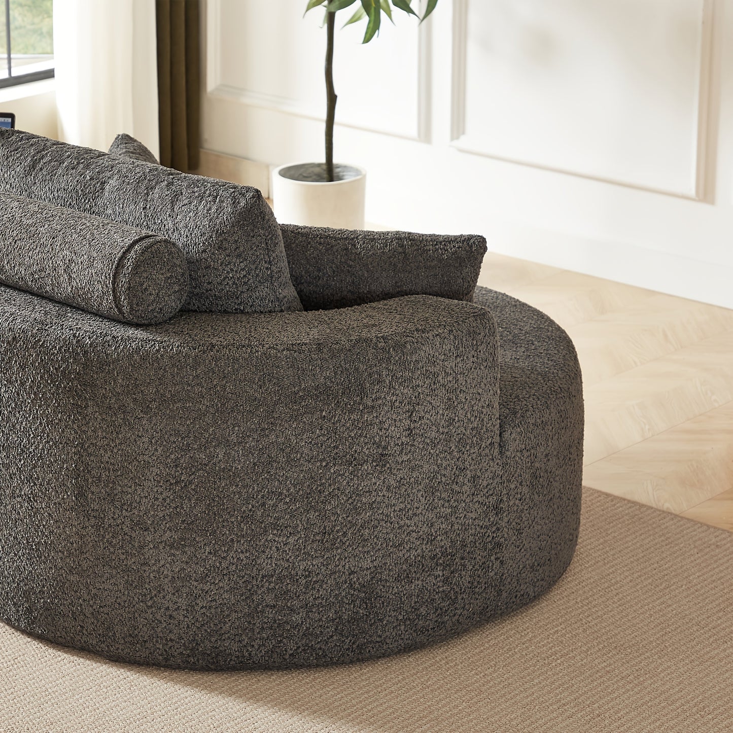 Slaapbank – Bedbank – Sofa Bed – Bedbank Klapbed – Slaapfauteuil – Modern Grijs – Duurzaam Bamboe Frame – Comfortabele Pluche Kussens