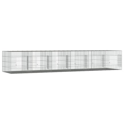 Konijnenhok – Buitenren – Knaagdierenkooi – Dierenverblijf – Binnenren – Gegalvaniseerd IJzer – 327x79x54 cm – Stevig en Weerbestendig