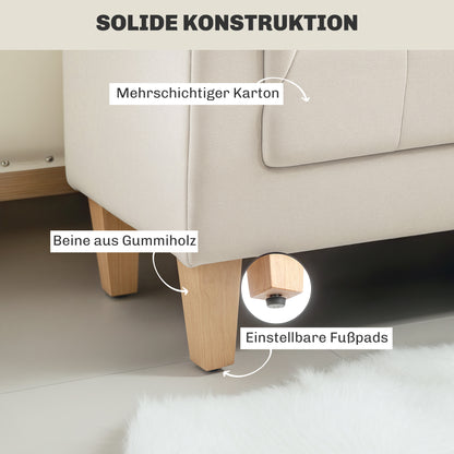 Schoenenbank – Opbergbank – Zitbank – Schoenenkast – Bankje – Gestoffeerd Chenille – Met Zitkussen en Bergruimte – 115x44x58 cm – Houten Frame – Beige