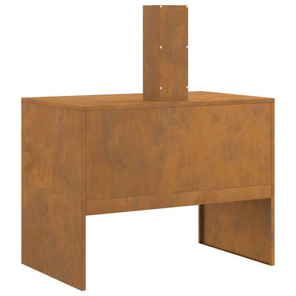 Houtskoolkachel – Buitenhaard – Vuurkorf – BBQ Kachel – Terraskachel – Bruin Metaal – Duurzame Constructie – 80x50x96 cm