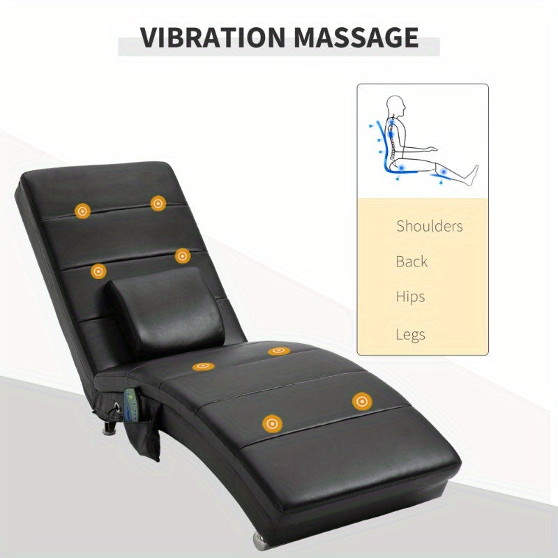 Massagestoel – Relaxfauteuil – Lounge Chair – Relaxstoel – Comfortzetel – 8-Punts Massagefunctie – Duurzaam Kunststof Zitkussen voor Binnen en Buiten