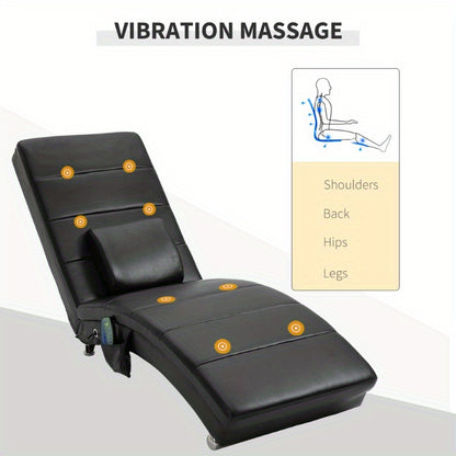 Massagestoel – Relaxfauteuil – Lounge Chair – Relaxstoel – Comfortzetel – 8-Punts Massagefunctie – Duurzaam Kunststof Zitkussen voor Binnen en Buiten
