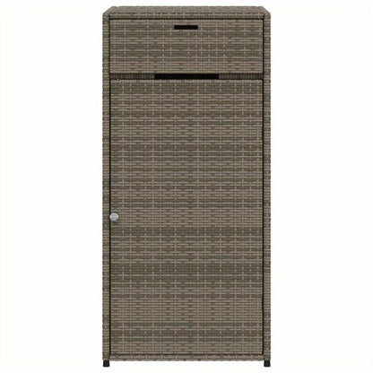 Garden Cabinet 55X55X111 Cm Made of Gray Poly Rattan, Box, Cabinet, Rack for Outdoor Storage