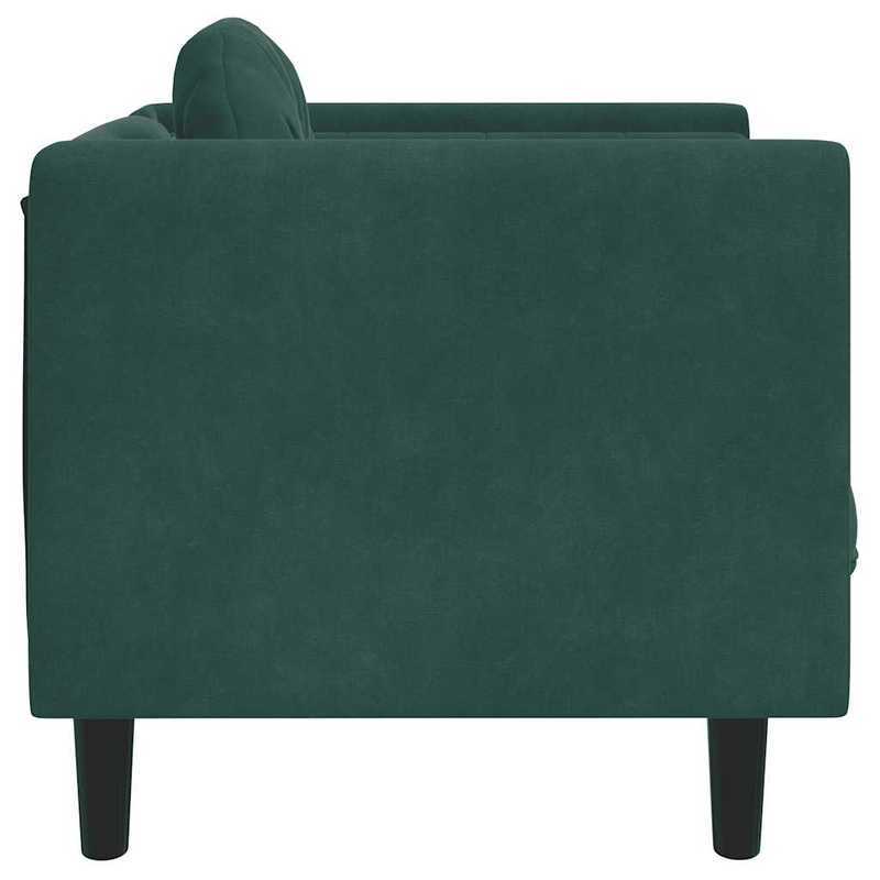 Velvet Fauteuil – Loungestoel – Zetel – Armstoel – Relaxstoel – Donkergroen – Massief Houten Frame – Luxe Comfort – Stevig MDF Onderstel – Zachte Velvet Bekleding – Gemakkelijk Monturen