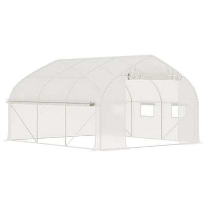 Tuinkas Tunneltent – Moestuin Kas – Groentekas – Kweekkas – Serre – Gegalvaniseerd Stalen Frame – UV-Bestendig PE Zeil 350x300x200 cm – 10,4 m²