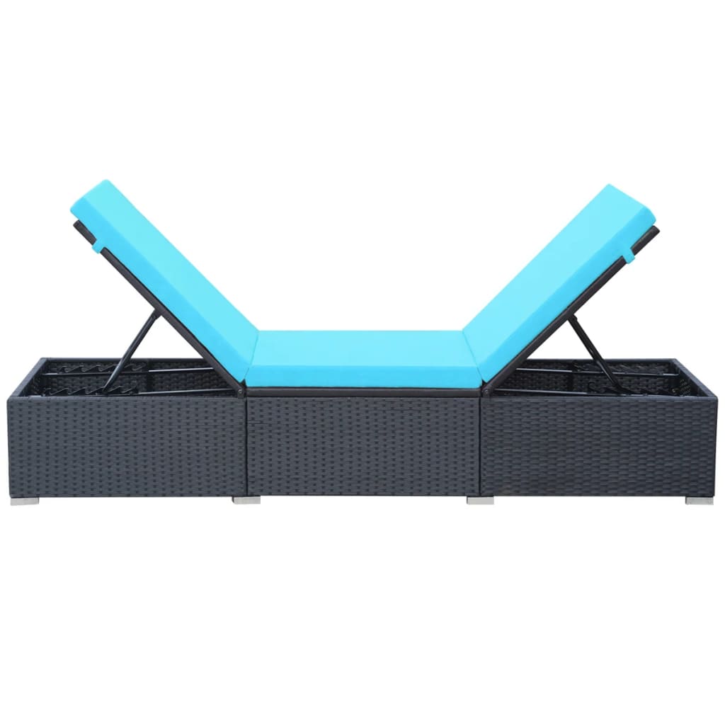 Poly Rattan Loungestoel – Tuinstoel – Tuinmeubel – Relaxstoel – Verstelbare Rugleuning – Waterbestendig PE Rattan – Gepoedercoat Staal