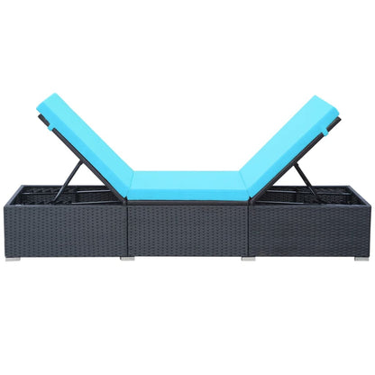 Poly Rattan Loungestoel – Tuinstoel – Tuinmeubel – Relaxstoel – Verstelbare Rugleuning – Waterbestendig PE Rattan – Gepoedercoat Staal