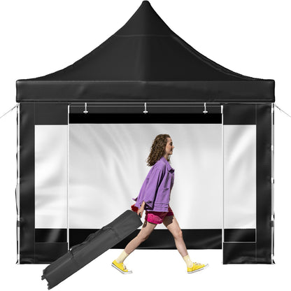 Pop-up Partytent – Prieel – Tuin Tent – Overkapping – Carport – 3x3 Meter – Waterdicht PVC-gecoat Polyester – Verstelbare Hoogte
