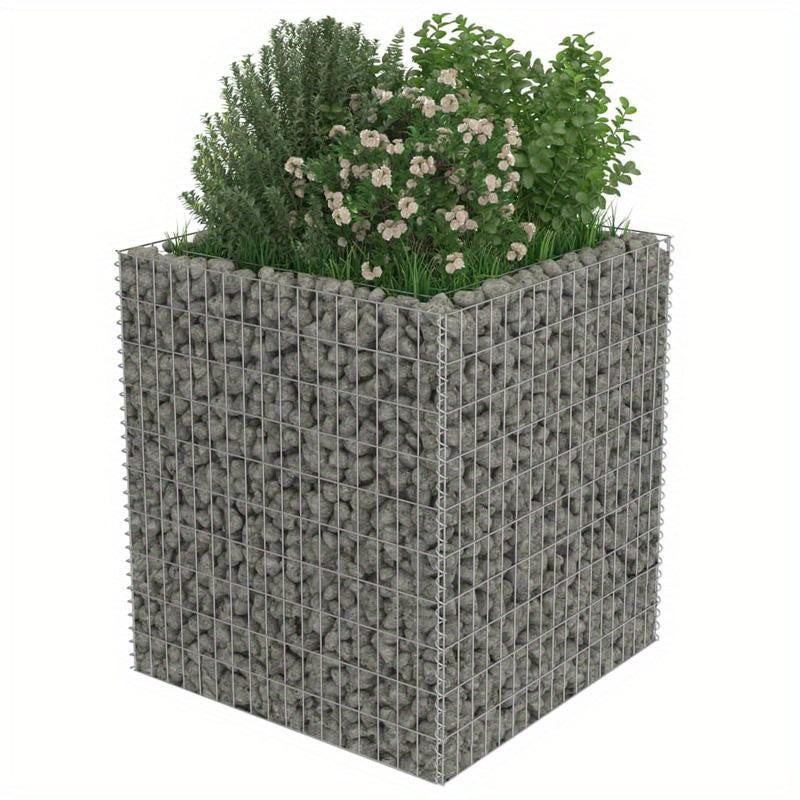 Plantenbak – Bloembak – Tuinbak – Moestuinbak – Verhoogde Bak – Gegalvaniseerd Staal – Weerbestendig – 90x90x100 cm – Argento
