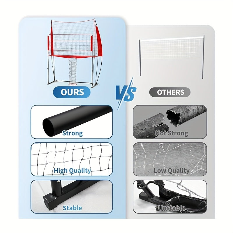 Volleyball Net 243 X 45 X 335Cm, Height Adjustable, Portable And Durable, with Carrying Bag, Quick Assembly for Indoor And Outdoor Training, Volleyball Net with Rack, Portable Volleyball Net, Volleyball Training Equipment, Vo