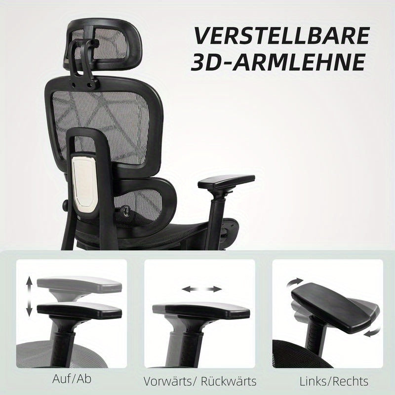 Ergonomische Bureaustoel – Bureaustoel – Werkstoel – Kantoorstoel – Bureau Stoel – Ademend Mesh – Verstelbare Zithoogte