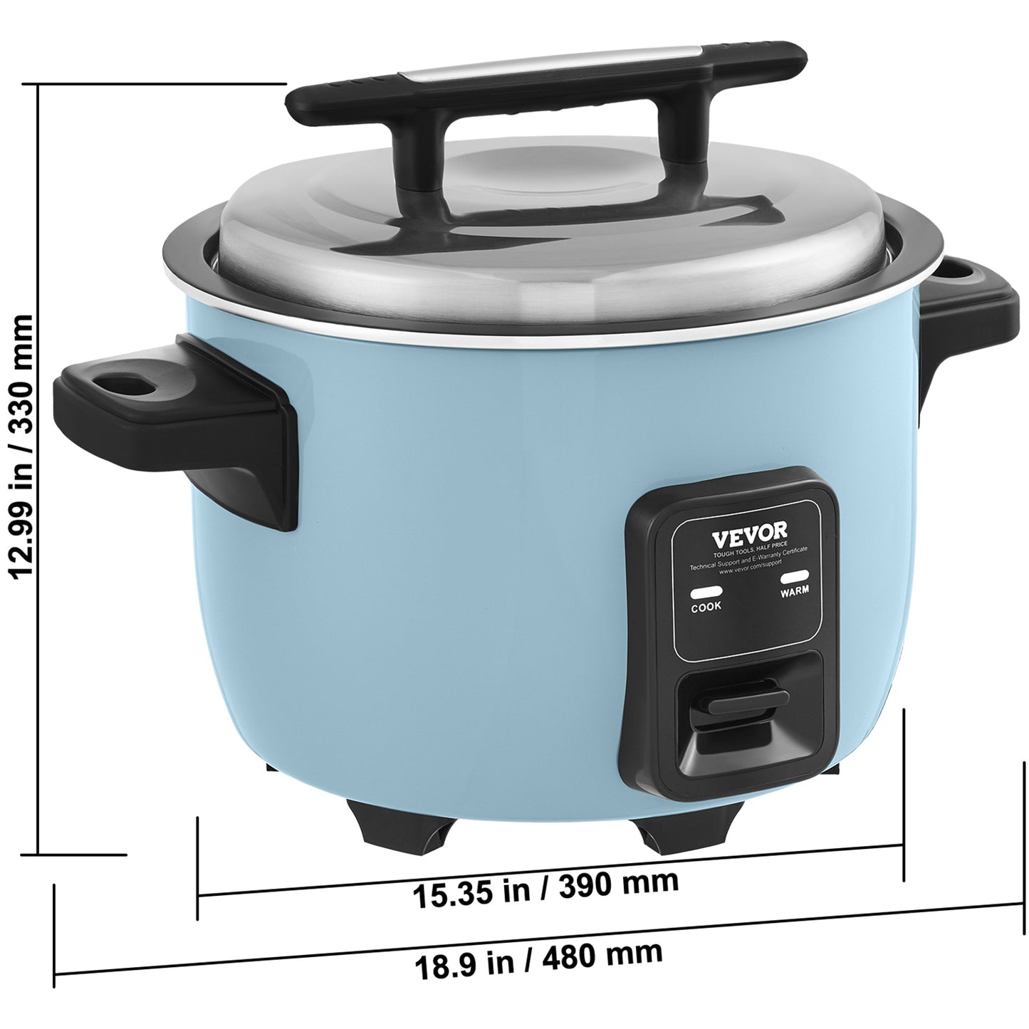 Rijstkoker – Rice Cooker – Elektrische Rijstkoker – Rijstpan – Multicooker – 10 Liter – RVS Behuizing – 1450 Watt Warmhoudfunctie