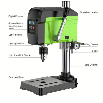 Boormachine – Accuboormachine – Klopboormachine – Schroefmachine – Tafelboormachine – Borstelloze Motor 400W – Variabele Snelheid 1,5-13mm Boordiameter