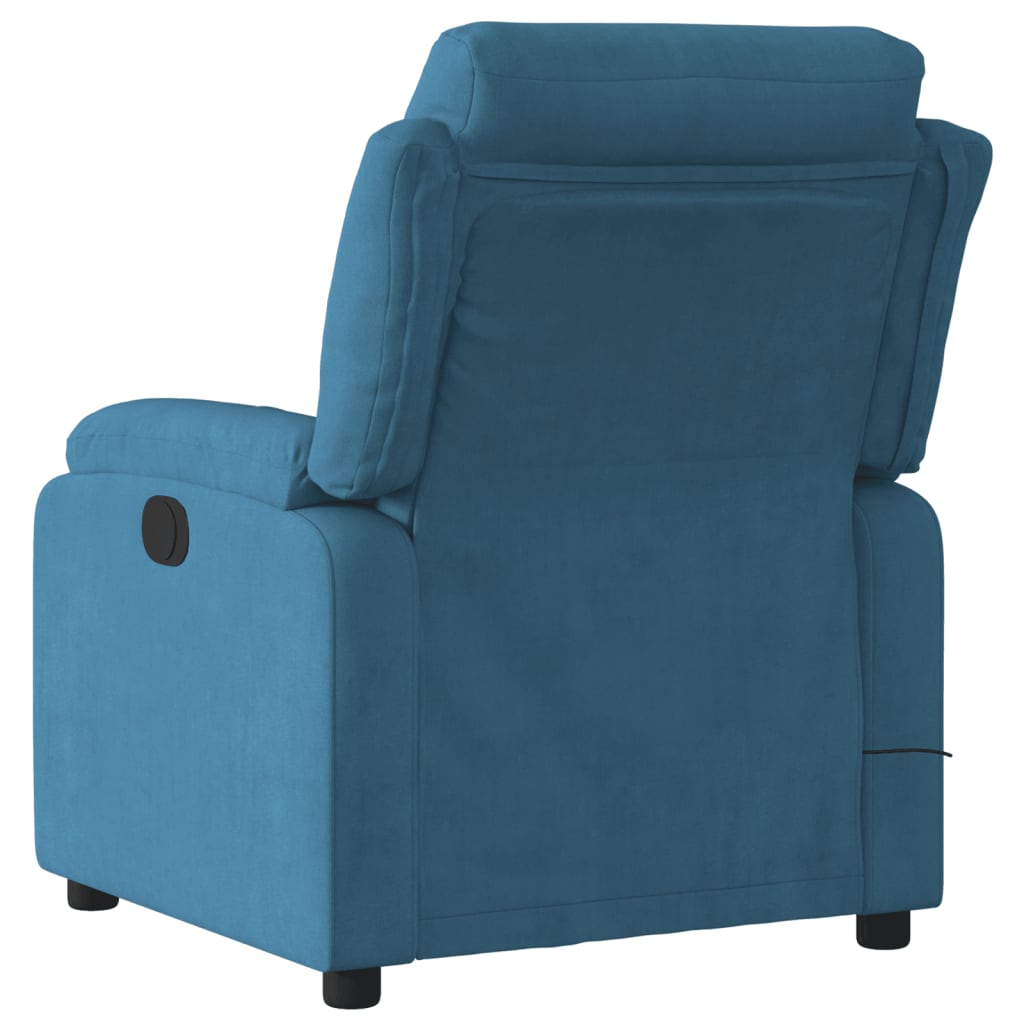 Fauteuil – Relaxstoel – Loungezetel – Zetel – Armstoel – Handmatig Verstelbaar – Blauwe Stof