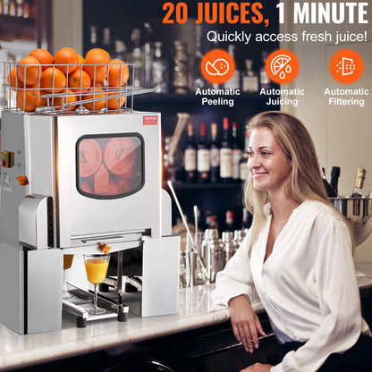 Sinaasappelpers – Citruspers – Fruitpers – Juicer – Sapmachine – Roestvrij Staal – 120W Krachtige Motor