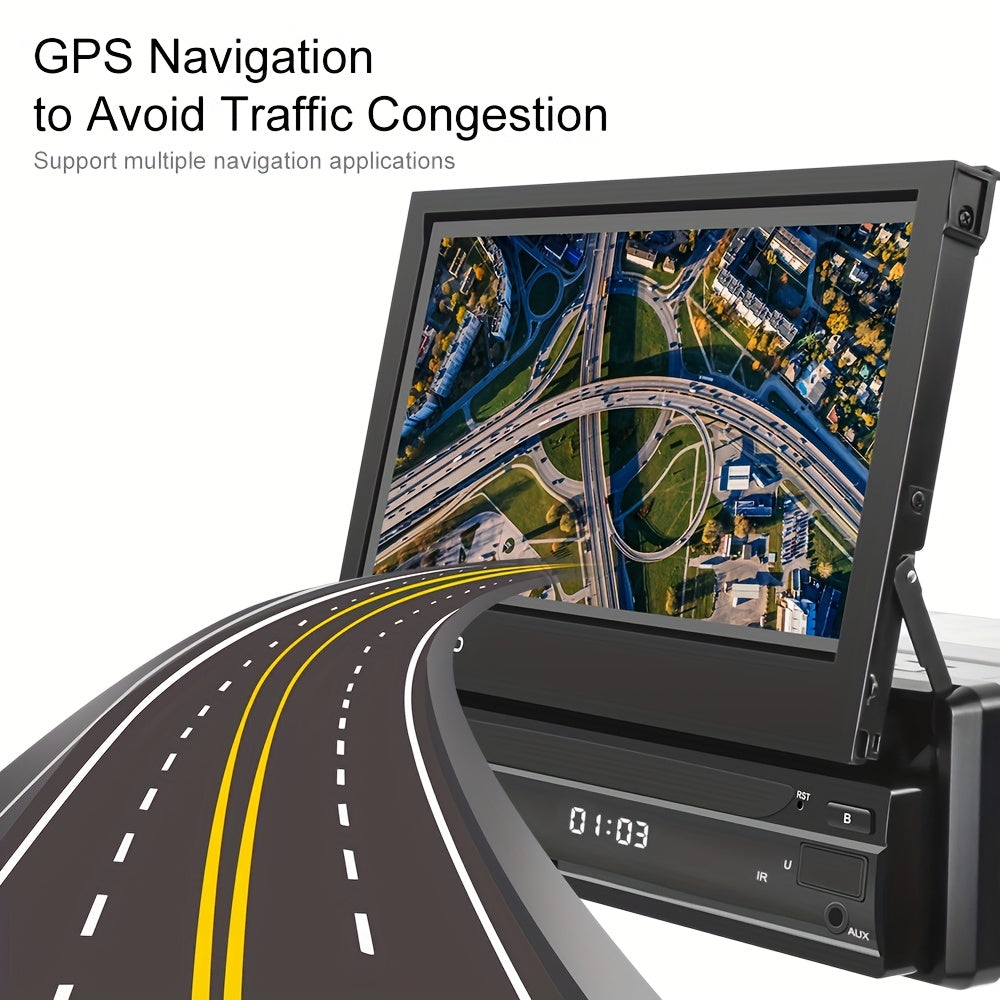 Multimedia Car Radio – Android Autoradio – 1 DIN Speler – Navigatie Systeem – Touchscreen Radio – 7-inch HD Display – GPS Navigatie Met WiFi – Inclusief Draadloze Achteruitrijcamera