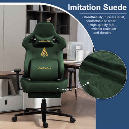 3D Armrests+220kg Load, Andyou Office, Chair Ergonomic PC Chair - Faux, 18° Tilt, 90-155° Recline, Office Chair.