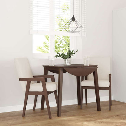 Eetkamerstoel – Stoel – Kuipstoel – Meubel – Zitmeubel – Massief Rubberhout – Set Van 2 – Comfortabele Schuimkussens