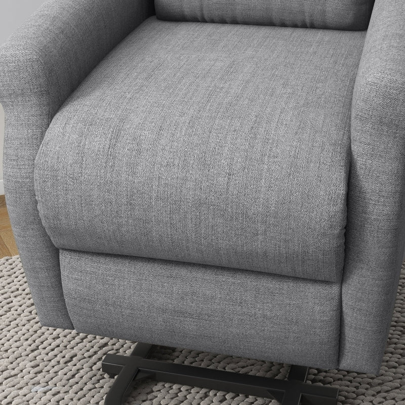 Relaxfauteuil – Relaxstoel – Zetel – Loungefauteuil – TV Fauteuil – Met Opsta-ondersteuning – Verstelbare Rugleuning – Max. 200 kg – Compact Grijs