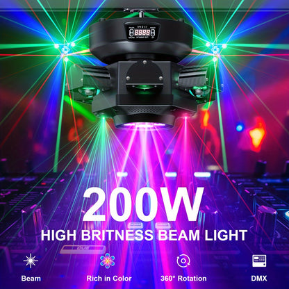 Partyverlichting – Stage Light – Feestverlichting – DJ Verlichting – Event Light – 150W RGBW LED – Dynamische 540° Pan/Tilt